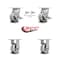 Service Caster 4 Inch V Groove Semi Steel Caster Set with 2 Brakes/Swivel Lock 2 Rigid SCC SCC-30CS420-VGR-TLB-BSL-2-R-2 - alternate 4